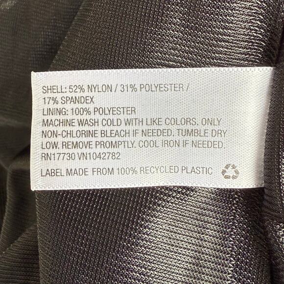 Fit & Flare Black Dress Small Faux Wrap Long Sleeves Burnout Velvet Polka Dot - Picture 12 of 15